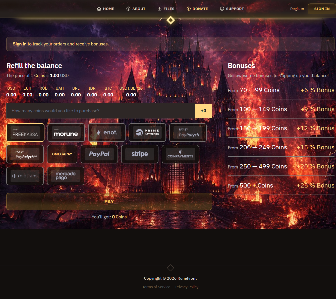 RuneFront design