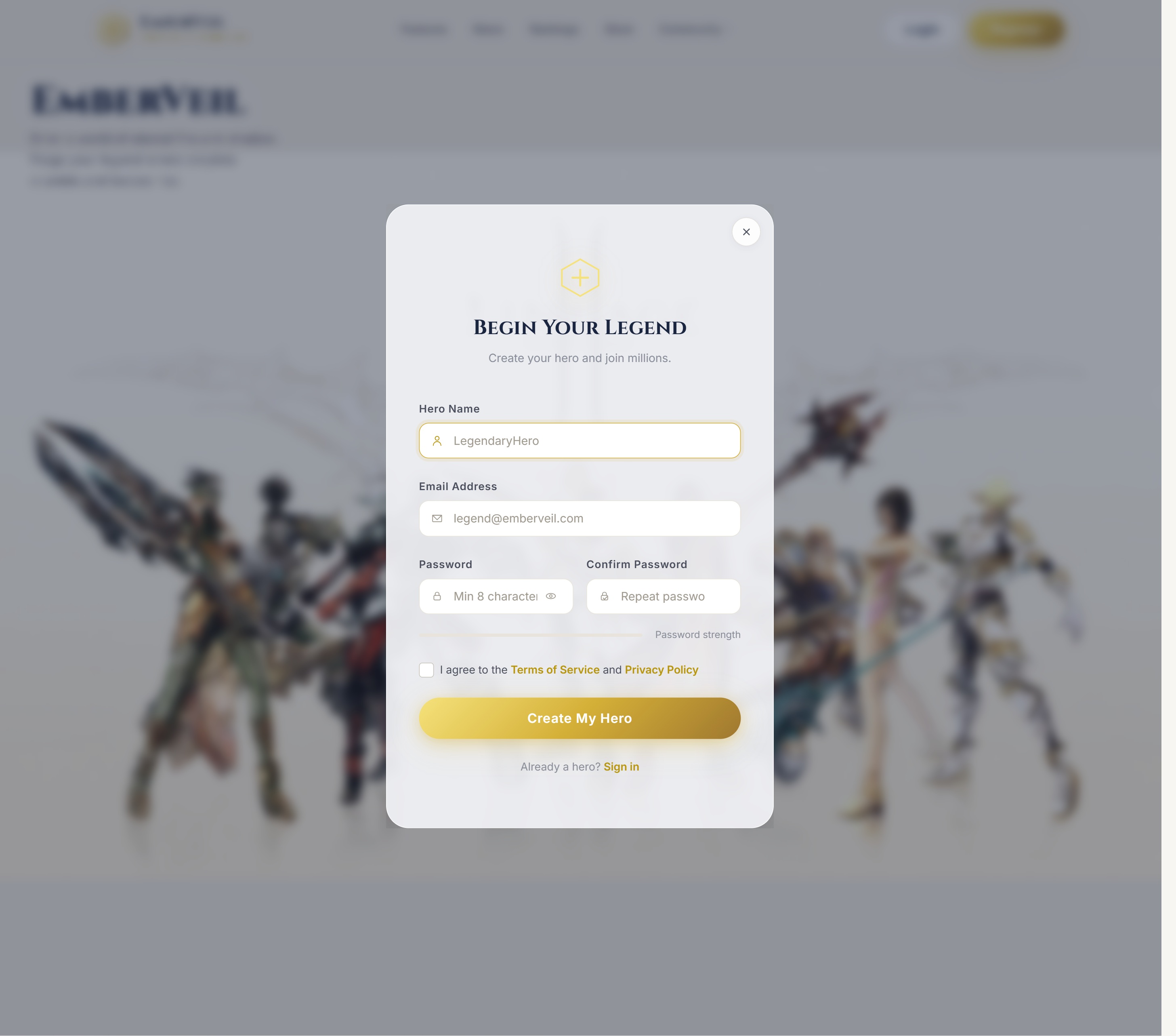 EmberVeil layout