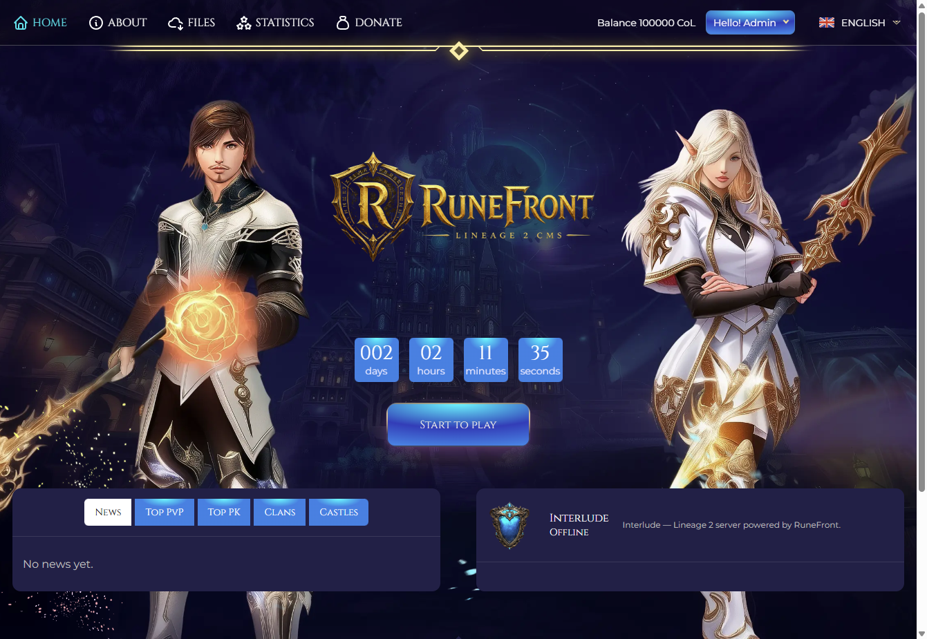 Lineage2 Website